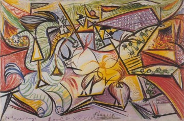 bullfight in a divided ring Painting - Bullfights Corrida 3 1934 Pablo Picasso